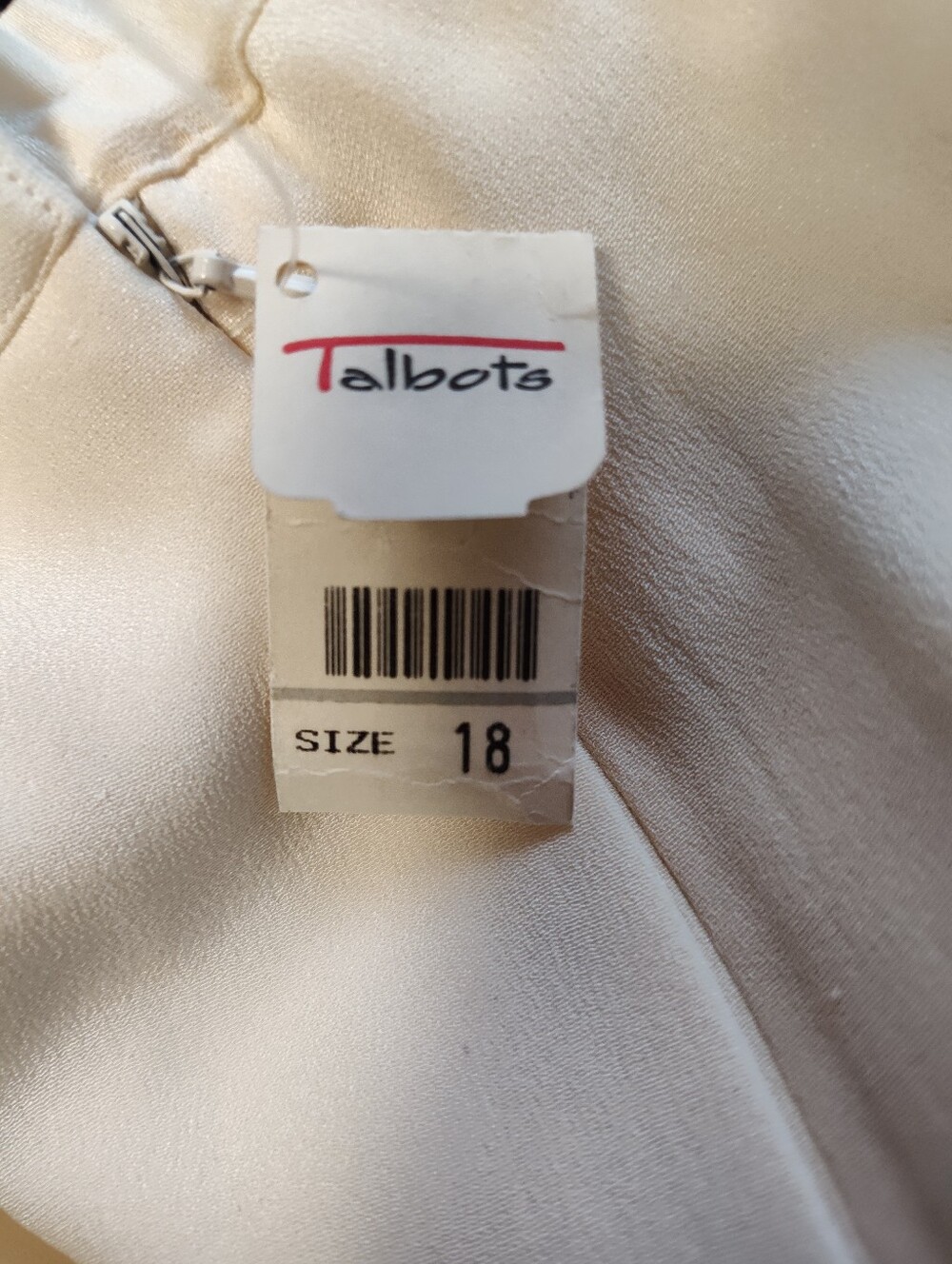 NWT! Women's Talbots 100% Silk Pleated Wide Leg Pants - Ivory - Size 18 - Picture 4 of 5